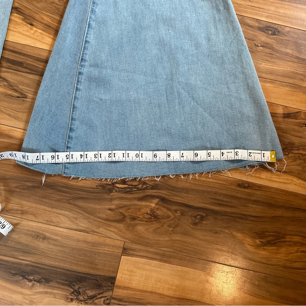 FREE PEOPLE Just Float On Super Flare Bell Bottom Jeans-Blue Rinse-Size 25 (1) - Picture 9 of 16